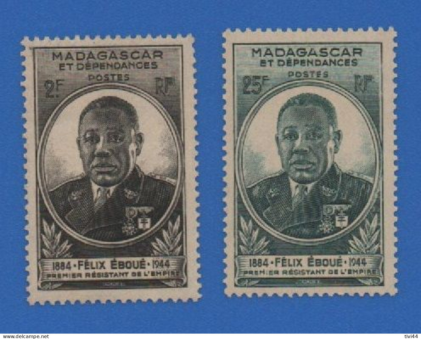 MADAGASCAR 298 + 299 NEUFS ** GOUVERNEUR EBOUÉ - Unused Stamps