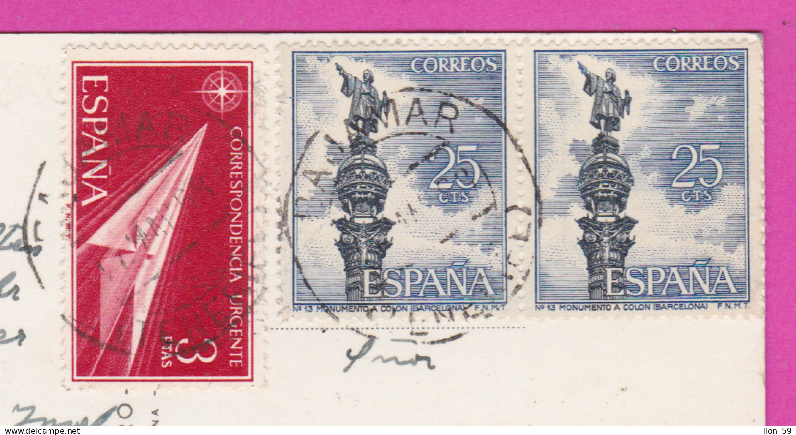 293742 / Spain - El Teide (Tenerife) Volcano Teide From Puerto De La Cruz PC 1968 Bajamar USSR - 3Pts+25+25Cts  - Tenerife