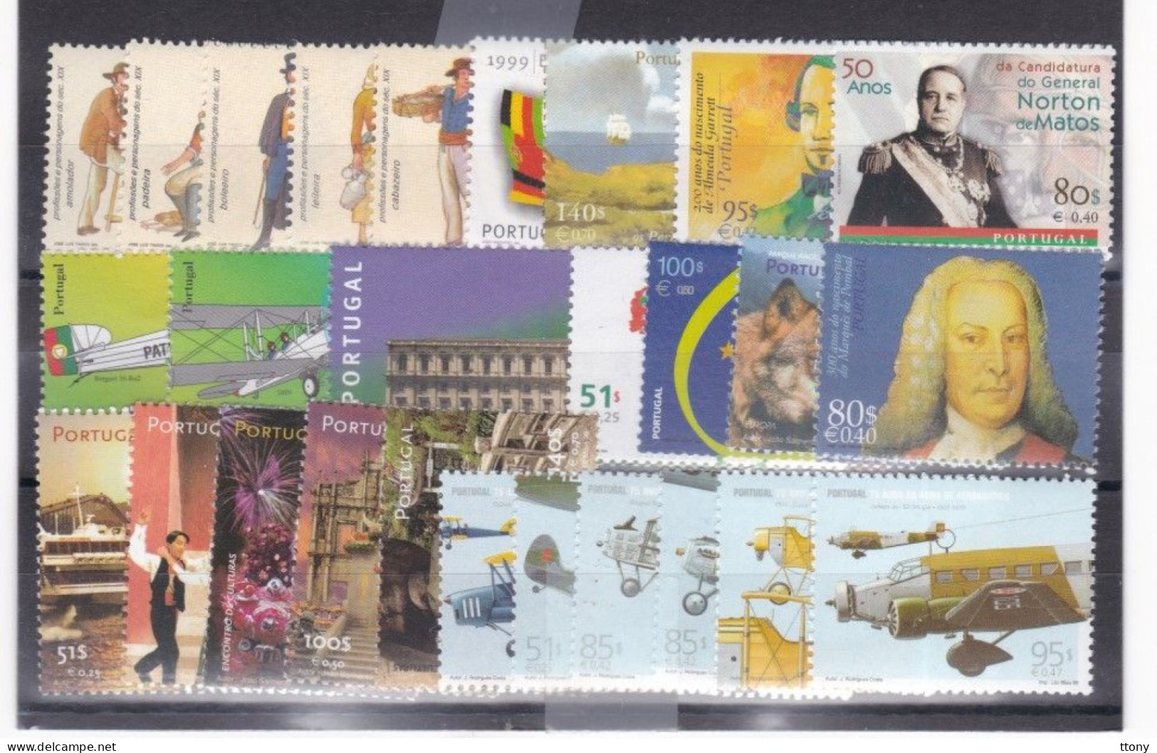 168 Timbres Portugal  + Blocs Et Carnets  Timbres Neufs   Différentes Années     Année Complètes  Europa    Cote ++++ - Nuovi