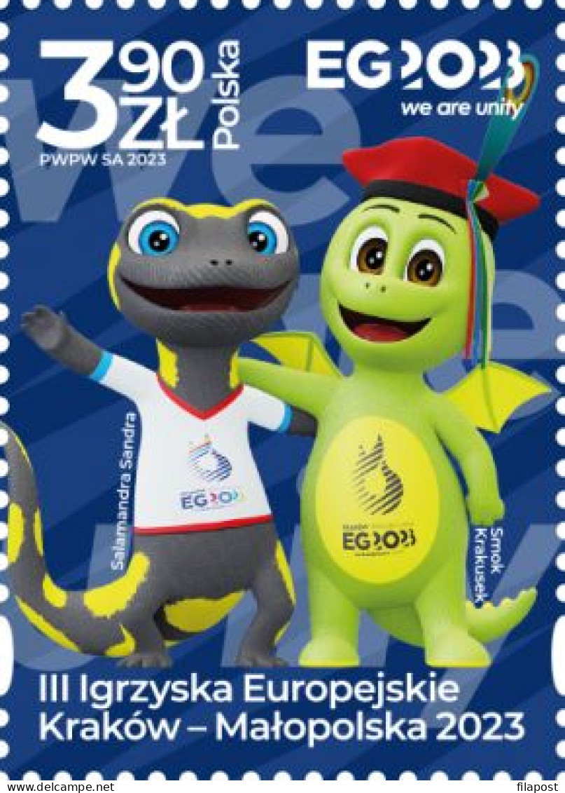 Poland 2023 III European Games Krakow - Lesser Poland 2023, Official Mascots MNH** New!!! - Neufs