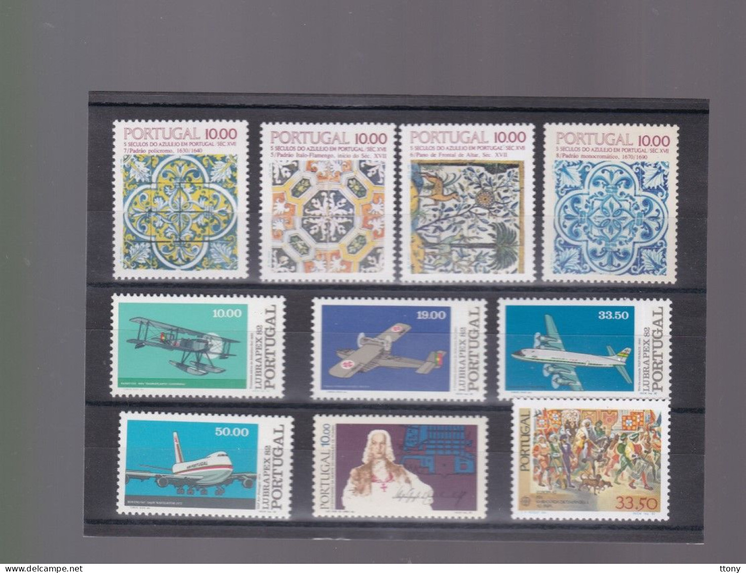 168 timbres Portugal  + blocs et carnets  timbres neufs   différentes années     année complètes  Europa    cote ++++
