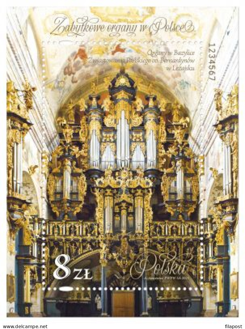 Poland 2023 Historical Organs, Pipe Organ,  Basilica Of The Annunciation Of The Lord By Bernardine Fathers MNH** New!!! - Ongebruikt