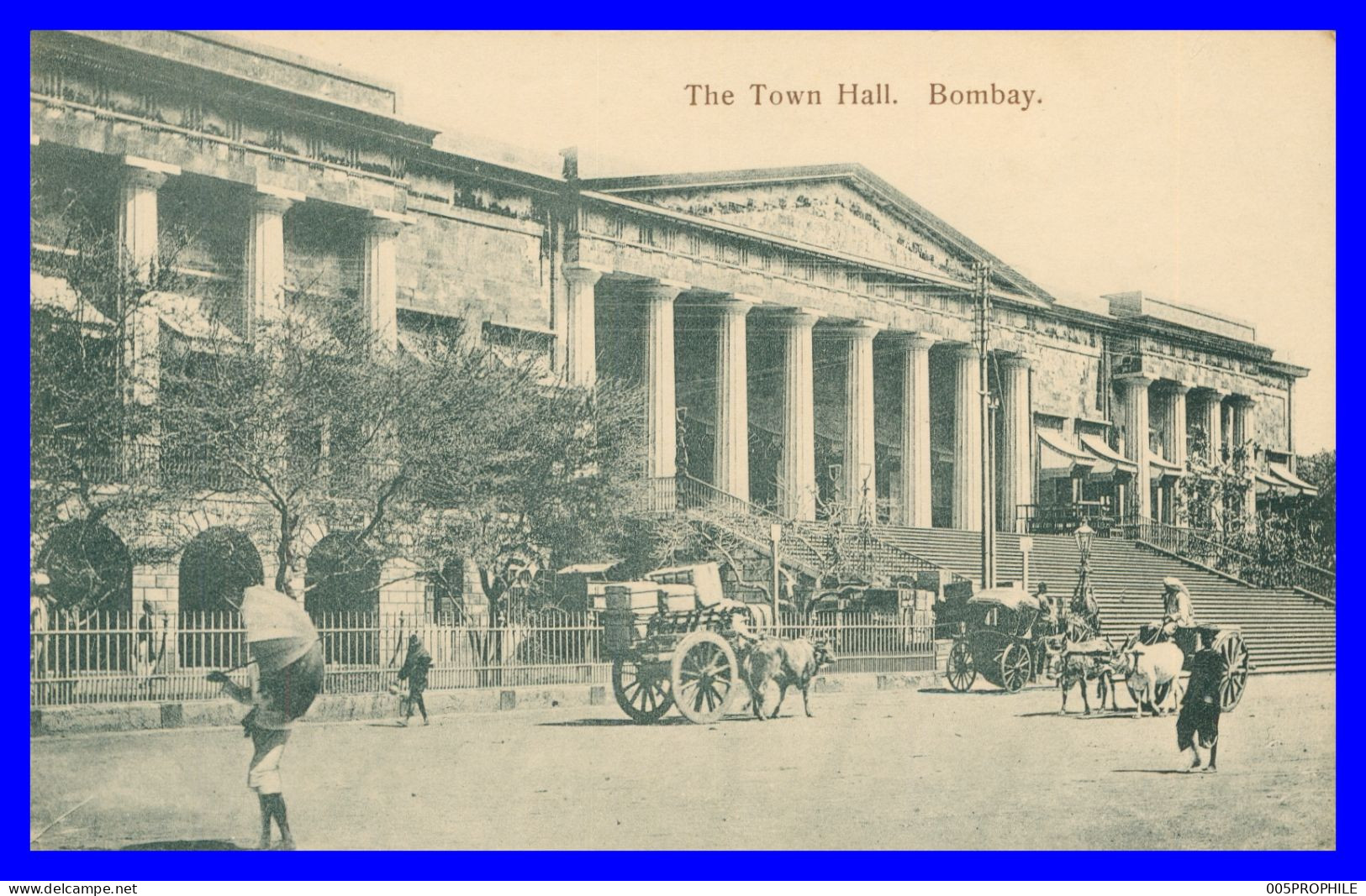 * Bombay * The Town Hall - Hôtel De Ville - Attelages Attelage - Animée - Inde