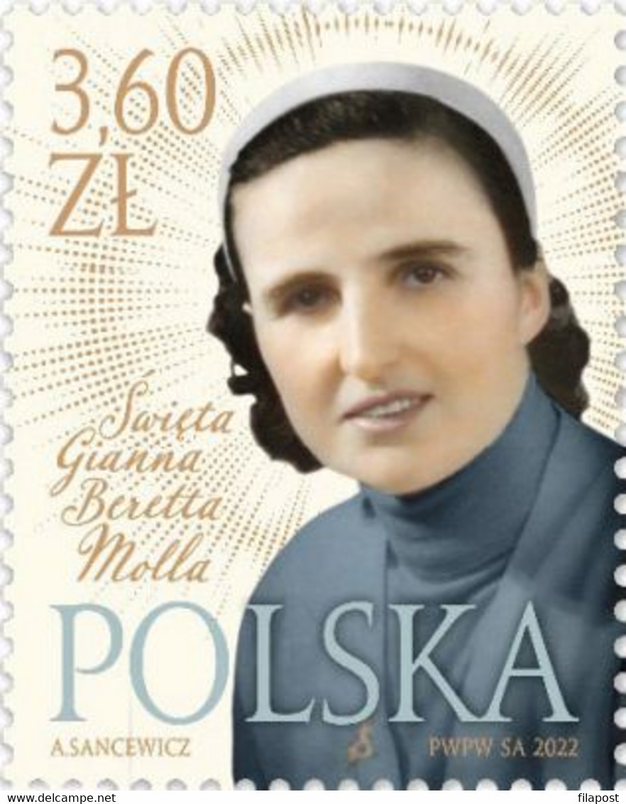 Poland 2022 / Saint Gianna Beretta Molla - Catholic Surgeon And Paediatrician, Religion, Christianity / MNH** New!!! - Neufs