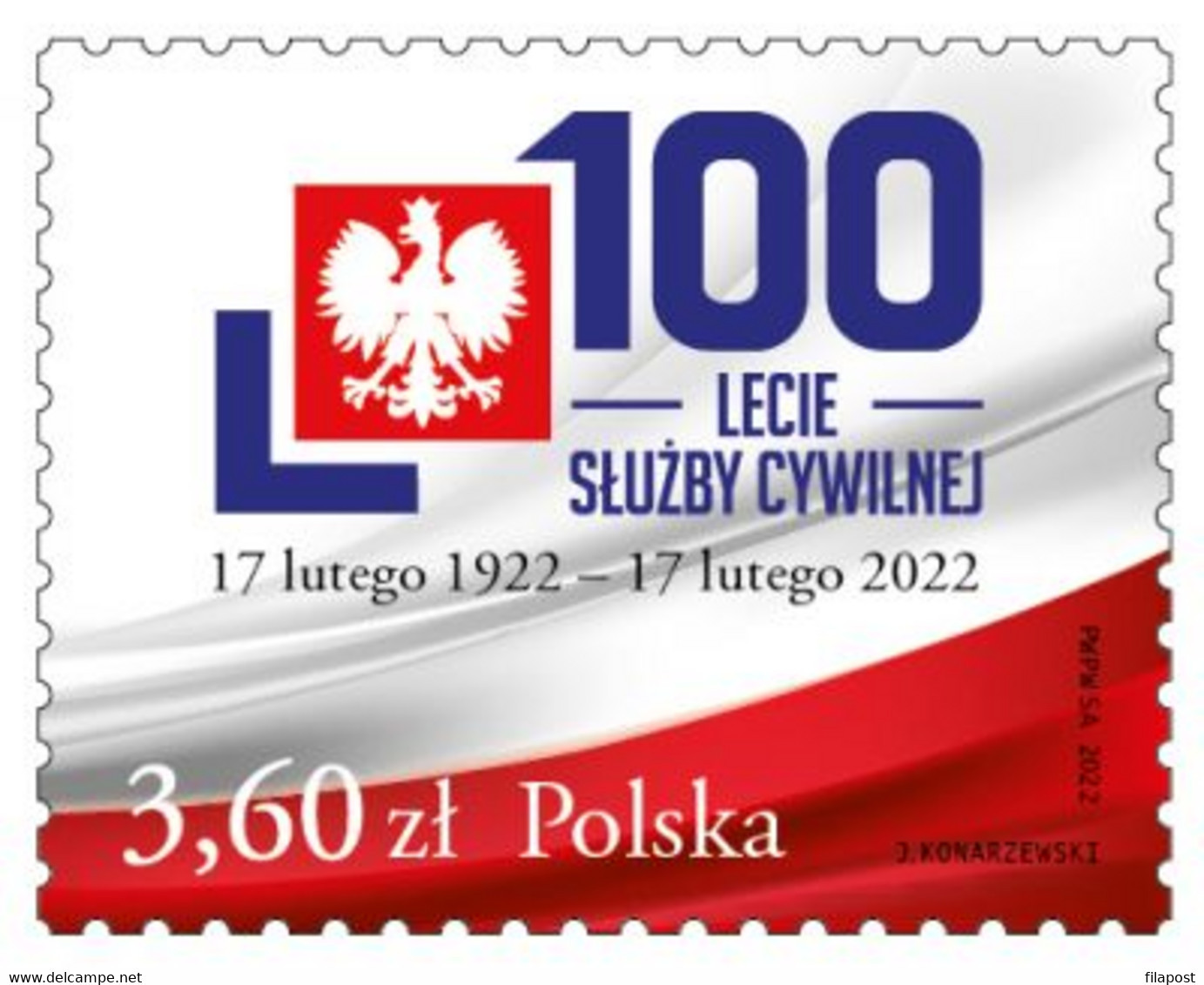 Poland 2022 / 100th Anniversary Of The Civil Service / Stamp MNH** New!!! - Neufs