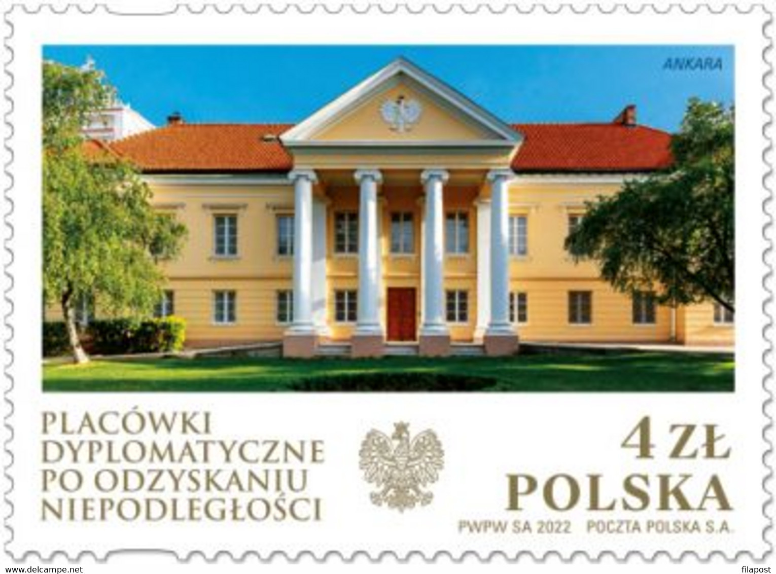 Poland 2022 / Diplomatic Posts After Regaining Independence, Polish Embassy In Ankara MNH** New!!! - Unused Stamps