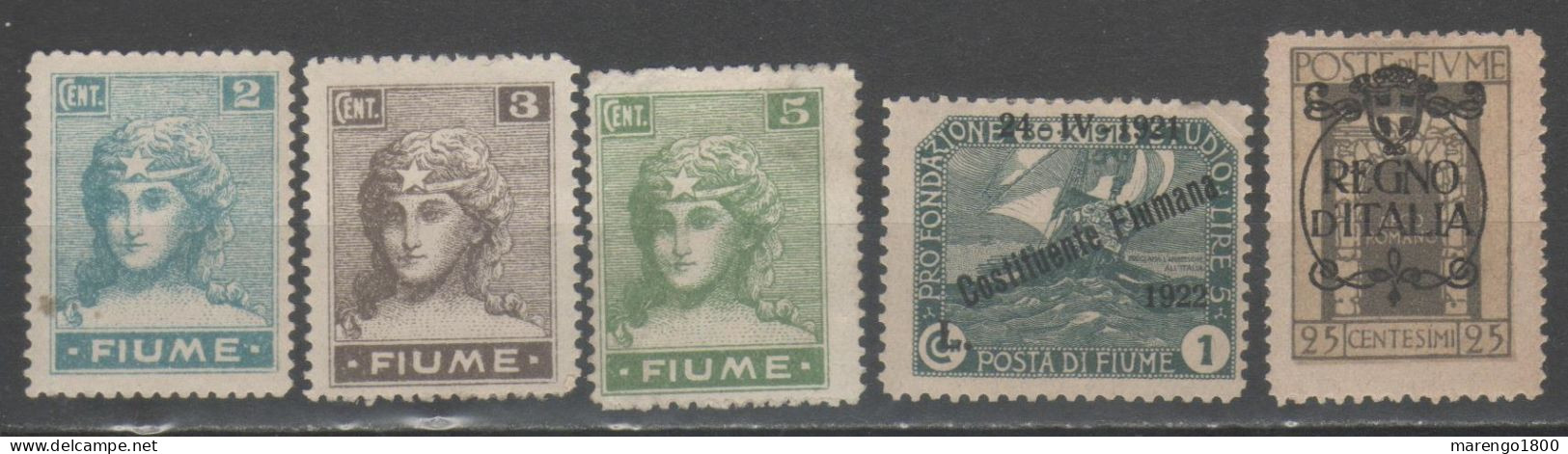 Fiume 1919-24 - Piccolo Lotto Nuovi * - Fiume