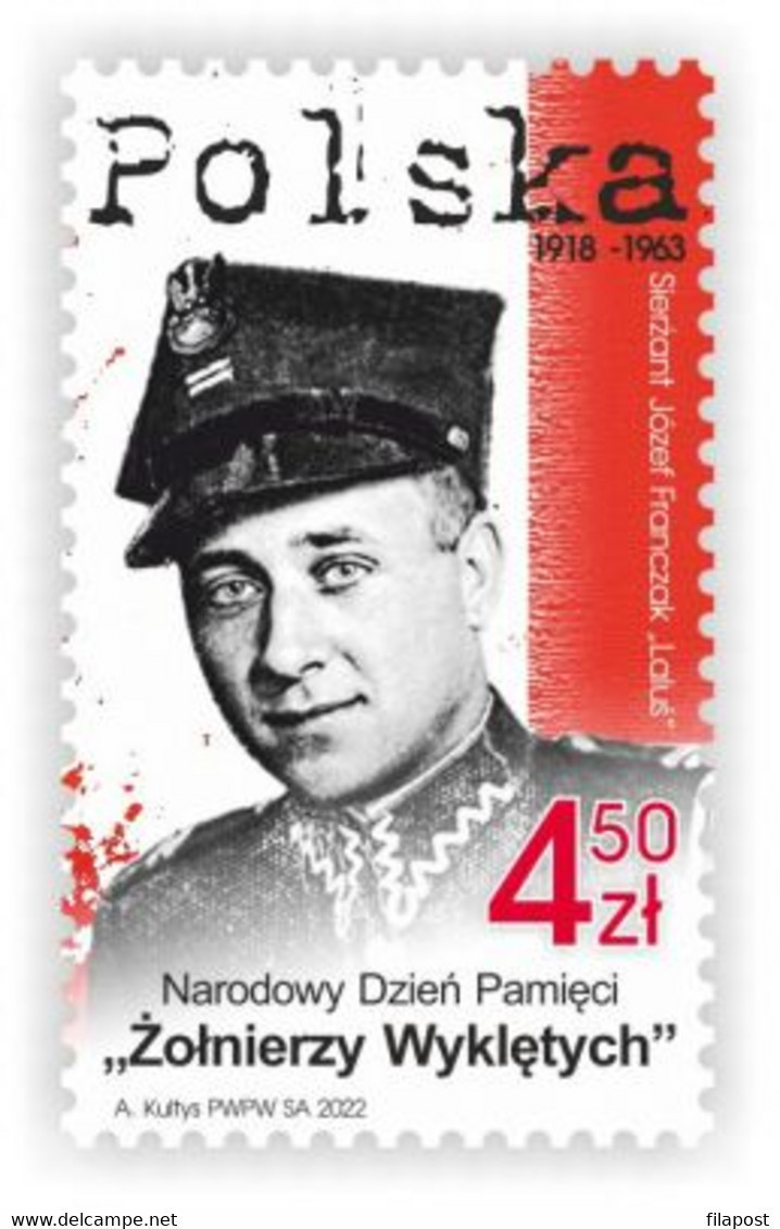 Poland 2022 / National Day Of Remembrance Of The Blind Soldiers, Sergeant Jozef Franczak Polish Army Soldier MNH** New! - Ongebruikt