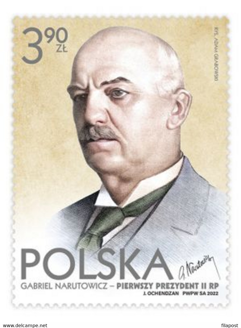 Poland 2022 / Gabriel Narutowicz - First President Of The Second Republic Of Poland MNH** Stamp - Neufs