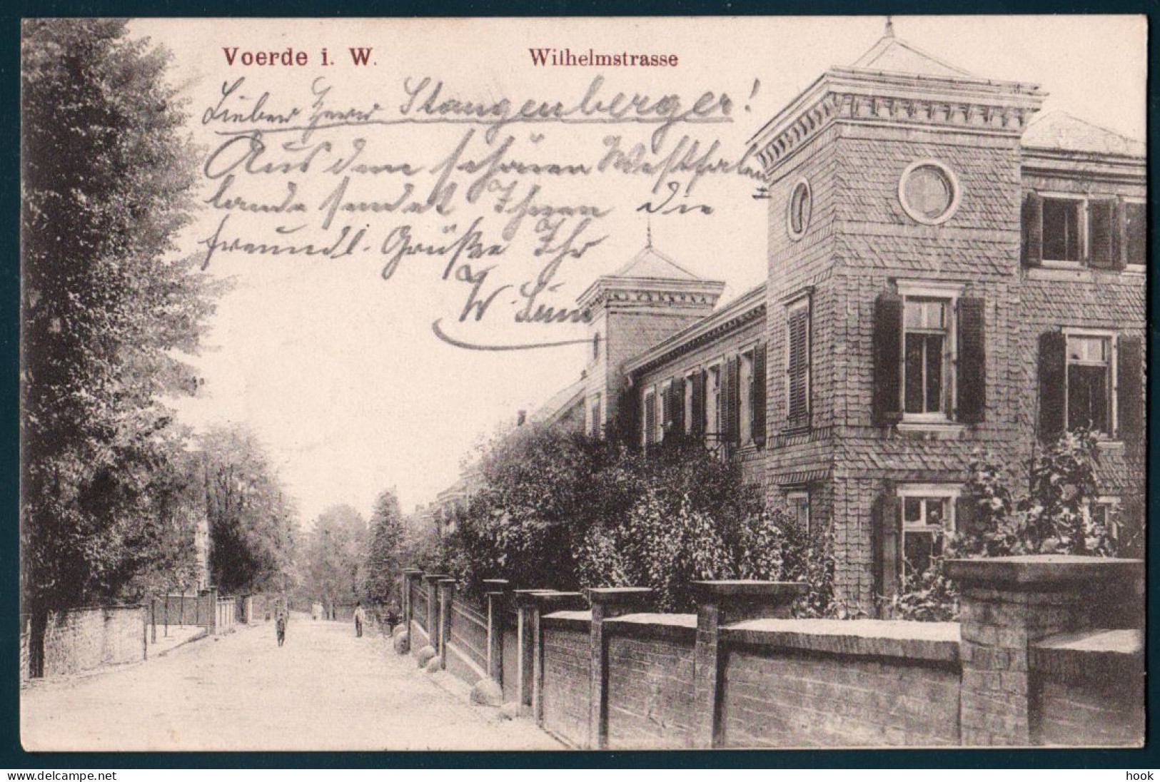 GERMANY Old Postcard VOERDE, Wilhelmstrasse (1905). - Voerde