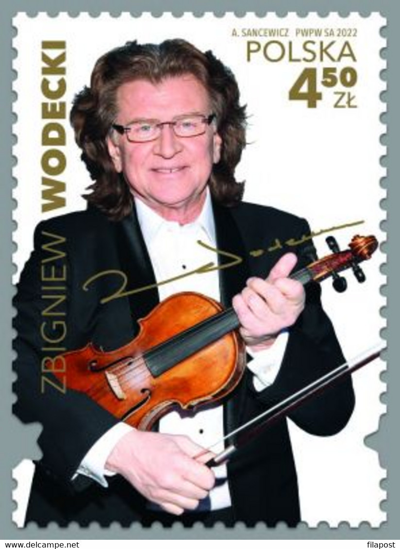 Poland 2022 / Stars Of Polish Music - Zbigniew Wodecki - Polish Singer, Musician, Composer, Actor, Violin / MNH** New! - Nuevos