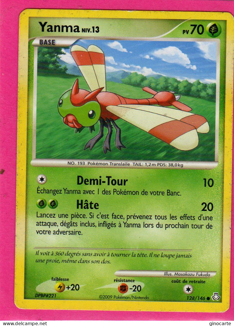 Carte Pokemon 2009 Diamant Et Perle Eveil De Legende 128/146 Yanma 70pv Ecrite Verso - Diamond & Pearl 