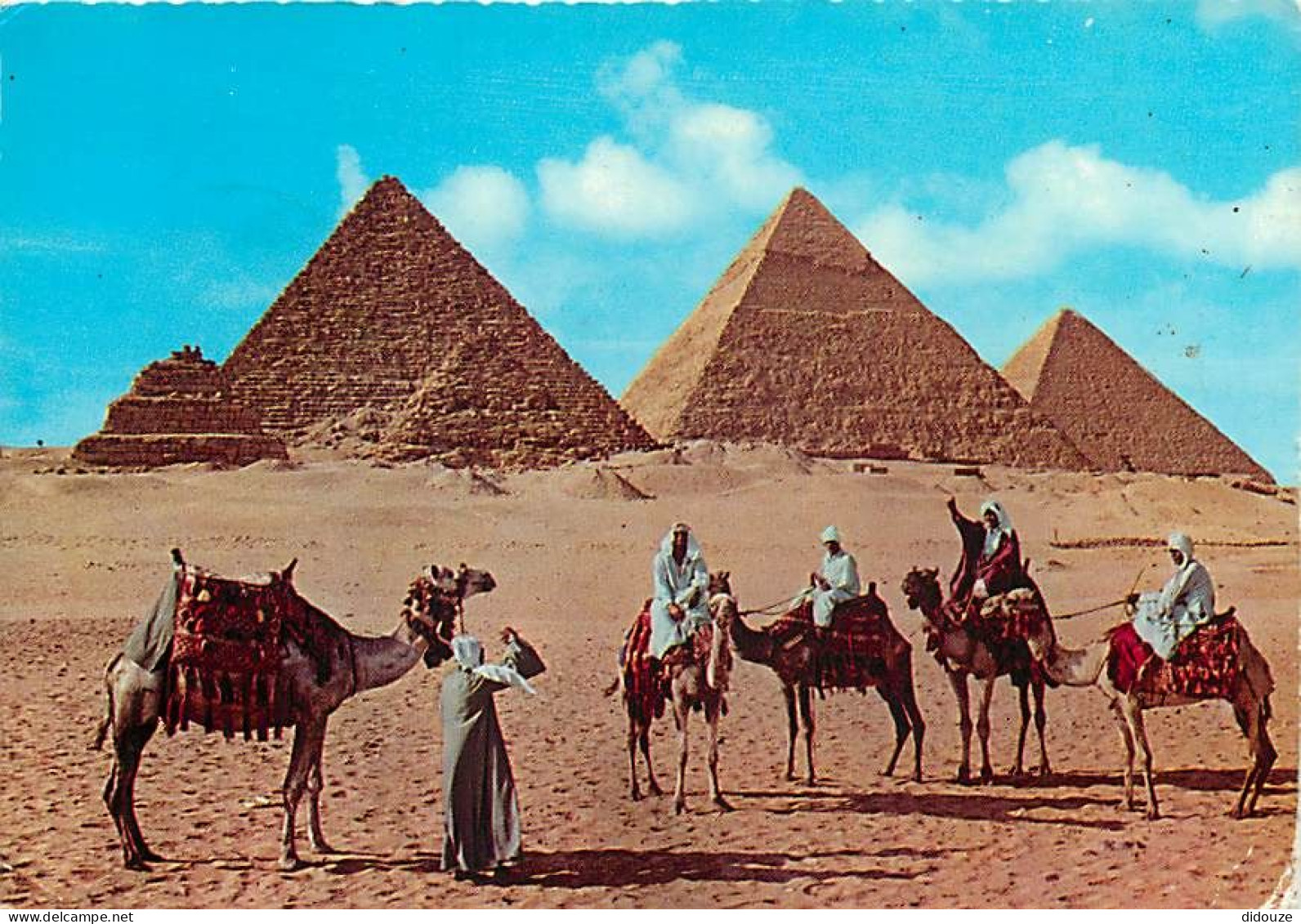 Egypte - Gizeh - Giza - Pyramids - Les Pyramides - Chamelier - Chameaux - Voir Timbre - CPM - Voir Scans Recto-Verso - Guiza