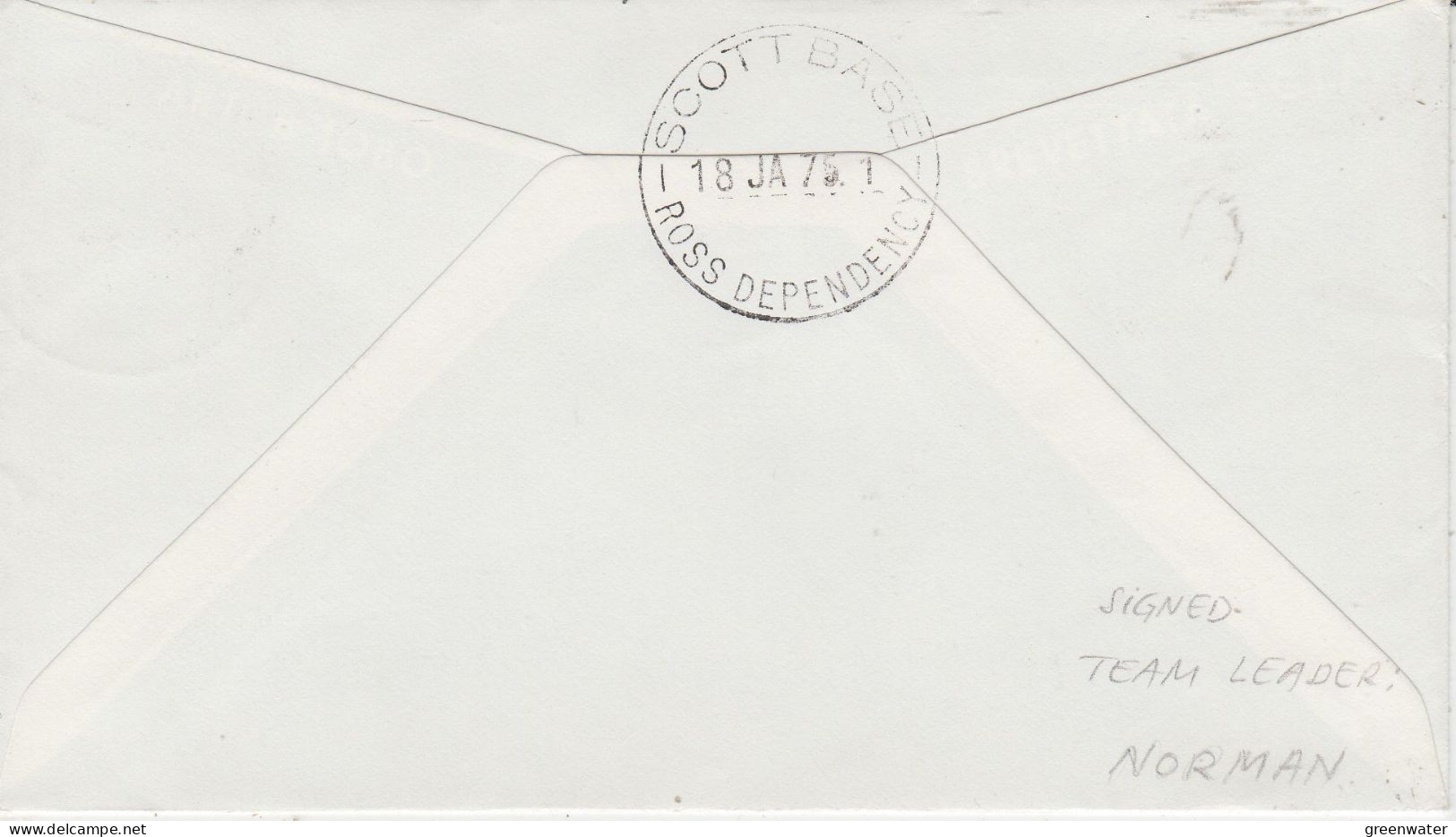 Ross Dependency  Mount Erebus International Party Signature Team Leader Norman Ca Scott Base 18 JA 1975 (ZO238) - Estaciones Científicas