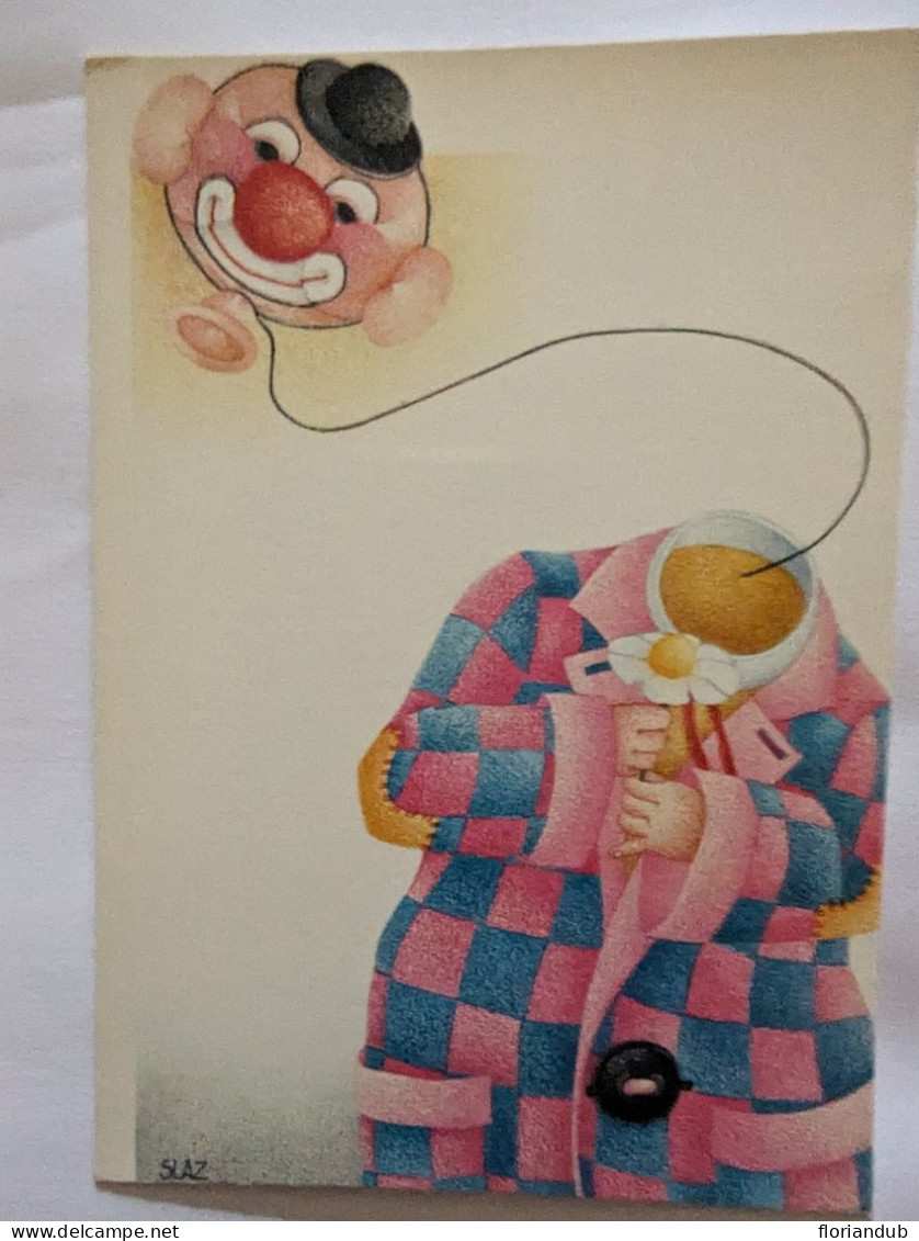 CP - Clown Illustrateur Lazourenko Rêver La Tête En L'air - Zirkus