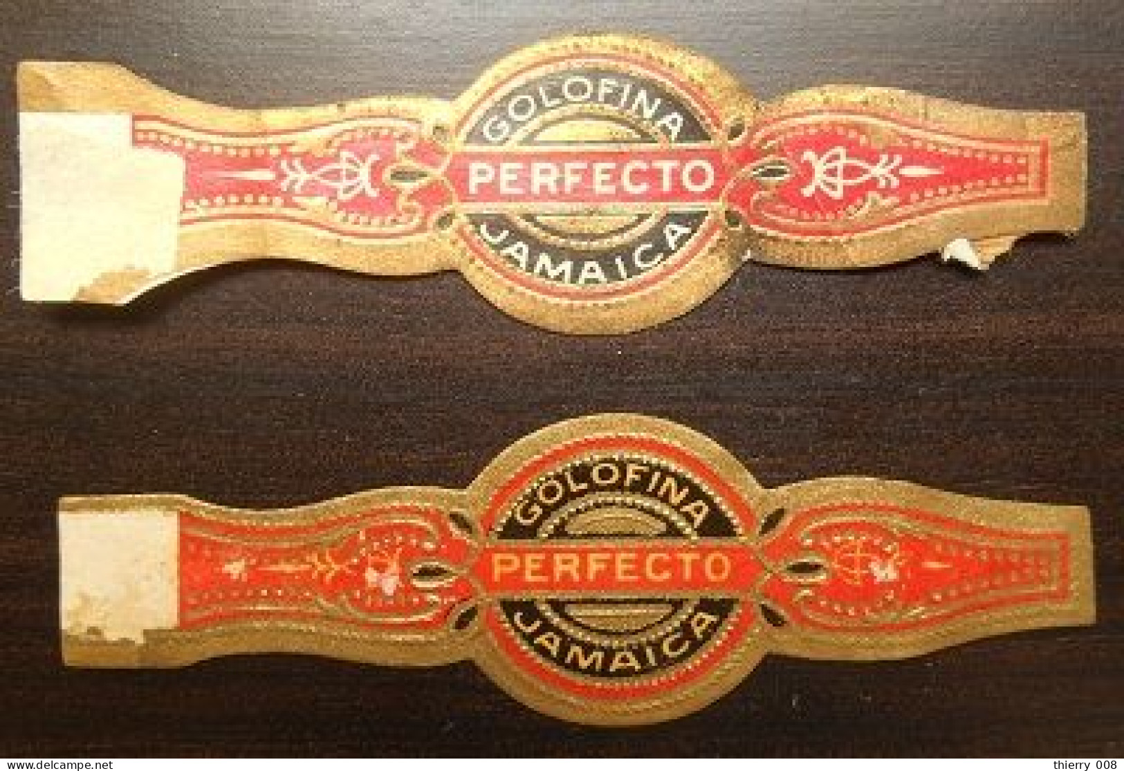 U43 Bague Bagues Cigare Cigares  Golofina Jamaica  Perfecto  2 Pièce(s) - Cigar Bands