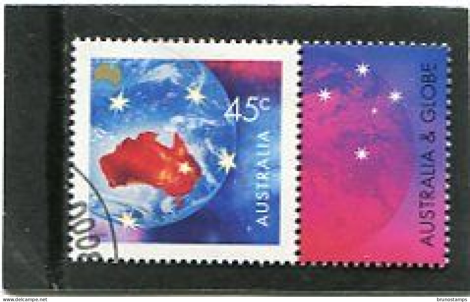 AUSTRALIA - 2000  45c  AUSTRALIA ON GLOBE   FINE USED - Oblitérés