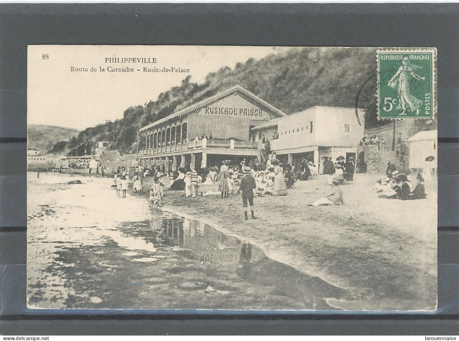 ALGÉRIE - PHILIPPEVILLE -ROUTE DE LA CORNICHE -RUSICADE -PALACE - Skikda (Philippeville)