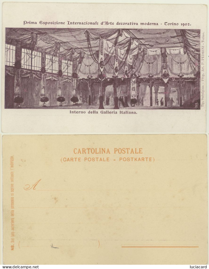 TORINO 1902 -PRIMA ESPOSIZIONE INTERNAZIONALE D'ARTE DECORATIVA MODERNA - Expositions