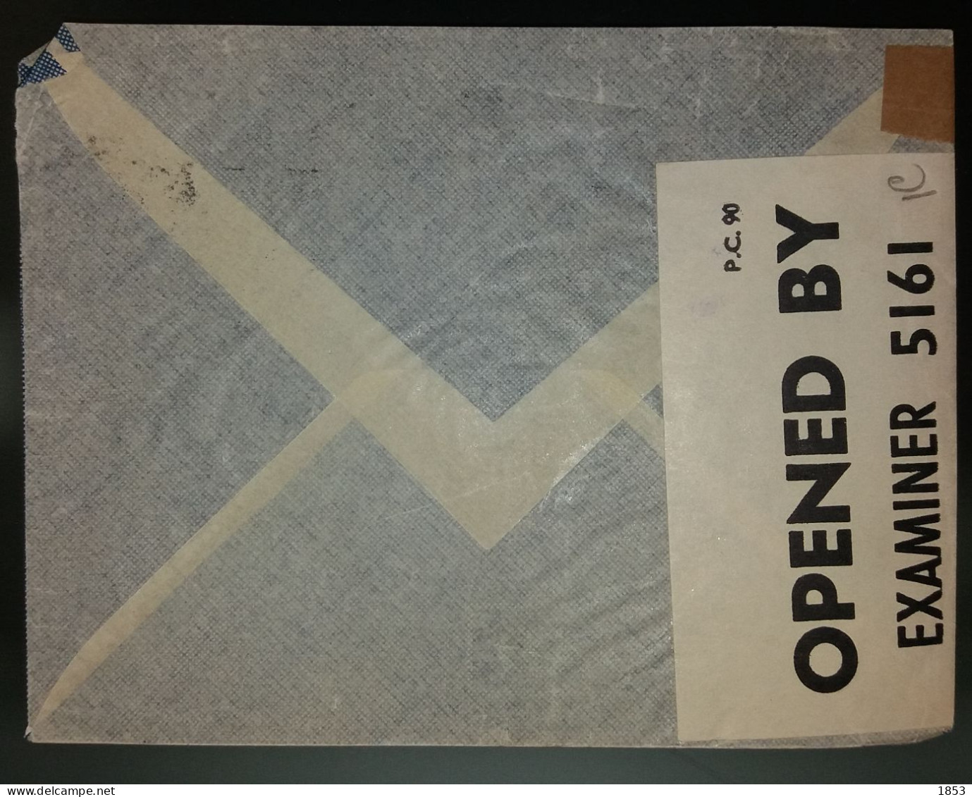 CORREIO AÉREO - WWII - CENSURAS - DESTINO A NOVA YORK - Lettres & Documents