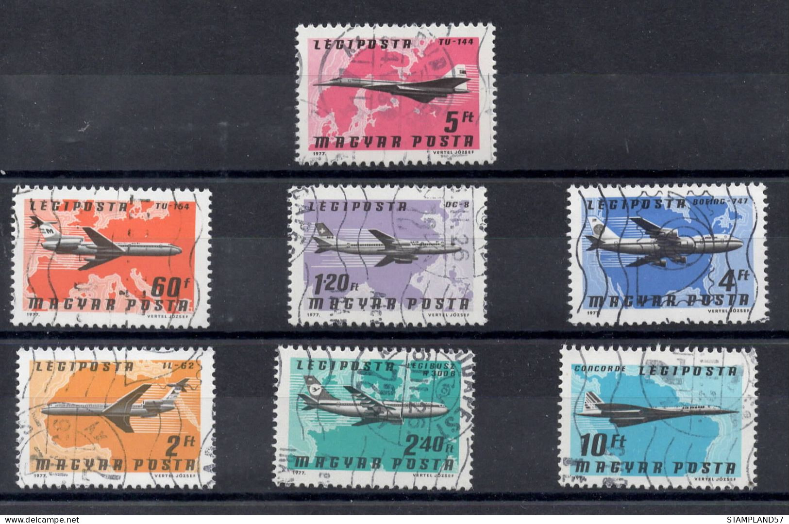 Timbres Thèmes Transport Avions - Vliegtuigen