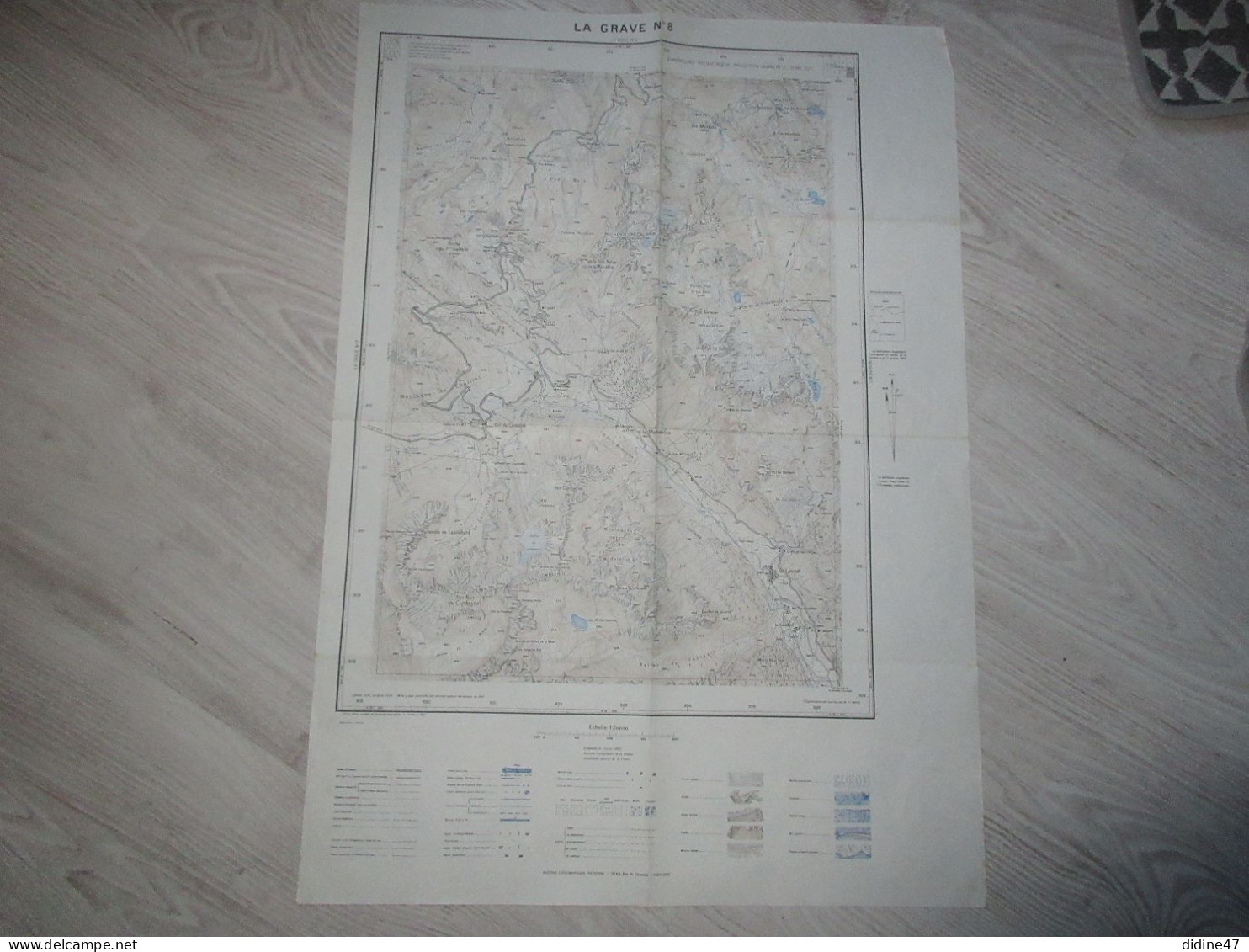LA GRAVE  - CARTE D ETAT MAJOR N° 8 - Topographical Maps