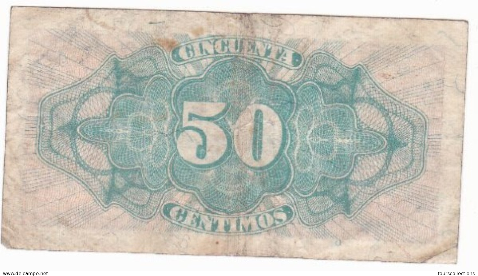 ESPAGNE - ESPAÑA - BILLET 50 Centimos GUERRE CIVILE FRANCO 1937 - Série B 6597794 - 1-2 Pesetas