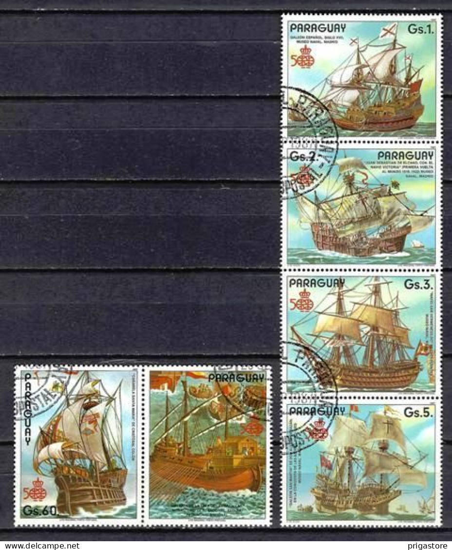 Bateaux Paraguay 1987 (113) Yvert N° 2326 à 2330 Oblitérés Used - Boten