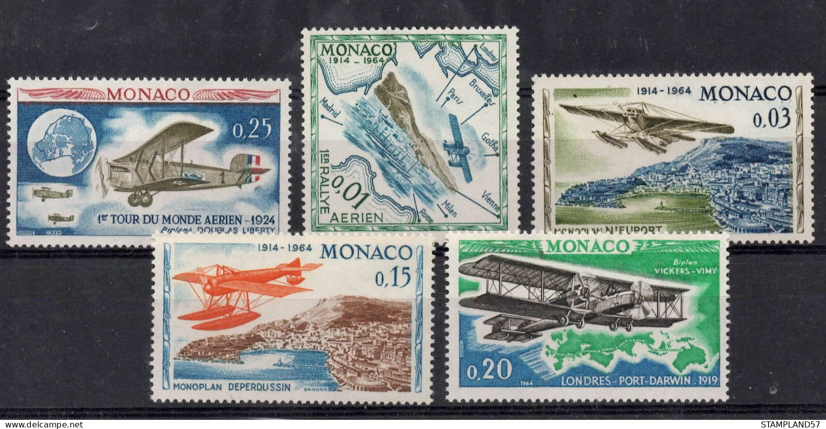 Timbres Thèmes Transport Avions - Vliegtuigen