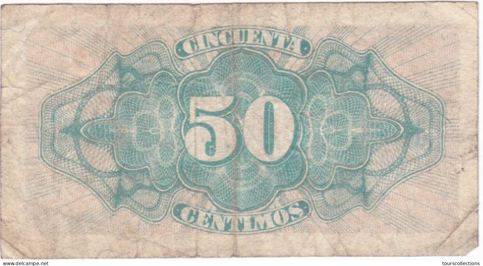 ESPAGNE - ESPAÑA - BILLET 50 Centimos GUERRE CIVILE FRANCO 1937 - Série B 4746194 - 1-2 Pesetas