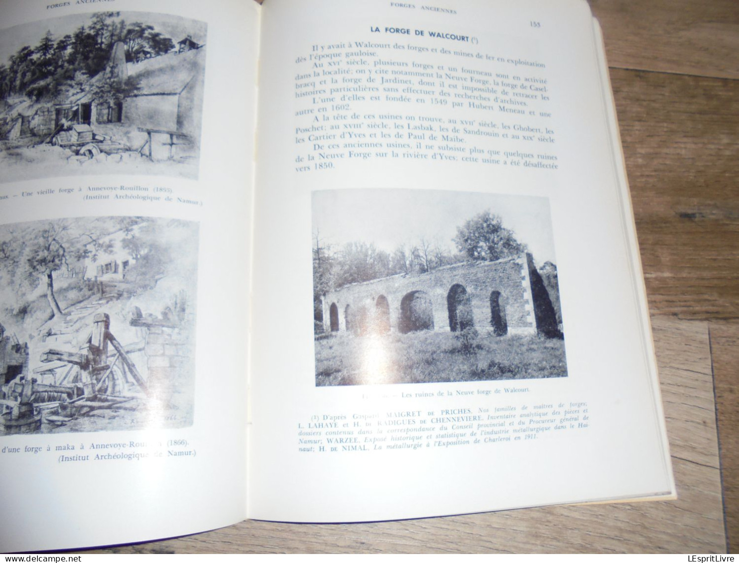 FORGES ANCIENNES Régionalisme Industrie du Fer Fenderie Maka Hauts Fourneaux Lobbes Orval Couvin Vennes Yvoir Muno Gaume