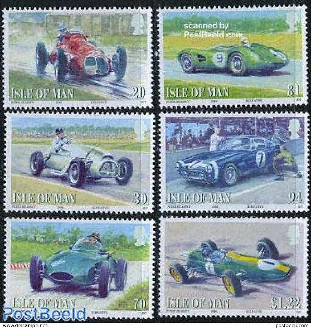 Isle Of Man 2008 Auto Racing 6v, Mint NH, Sport - Transport - Autosports - Sport (other And Mixed) - Automobiles - Auto's