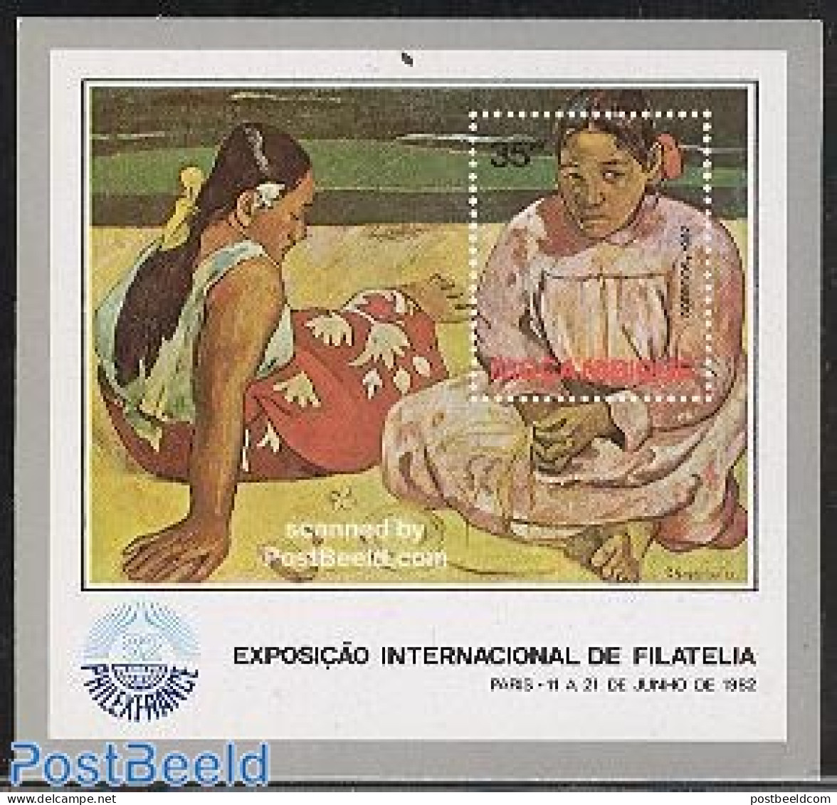 Mozambique 1982 Philexfrance, Gaugin Painting S/s, Mint NH, Philately - Art - Modern Art (1850-present) - Paul Gauguin - Mozambique