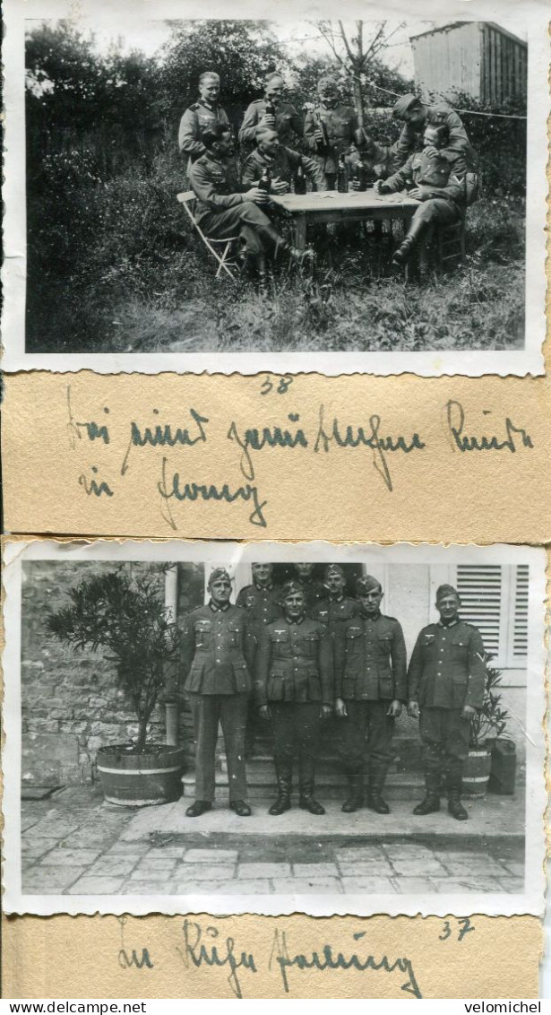 FLOING. 2 Photos Soldats Allemands Dans Leur Quartier - 1939-45