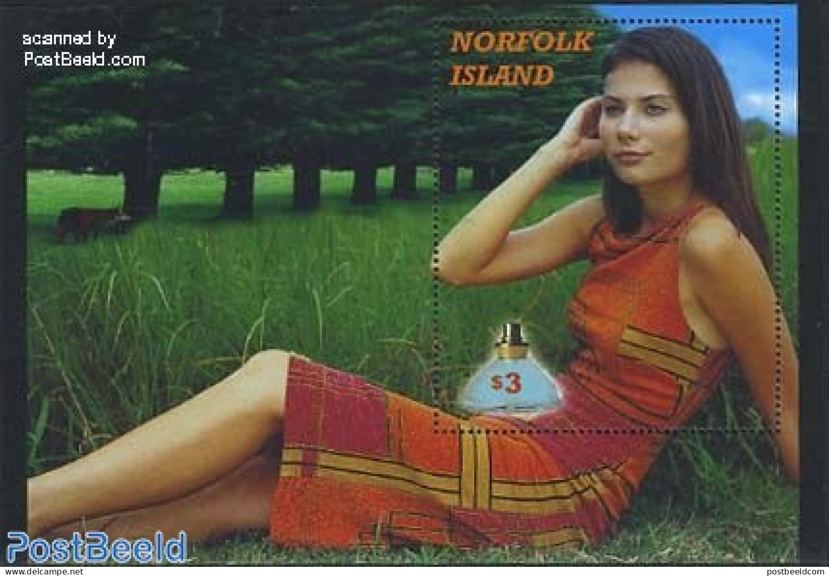 Norfolk Island 2001 Perfume S/s, Mint NH, Nature - Various - Trees & Forests - Scented Stamps - Art - Fashion - Rotary, Lions Club