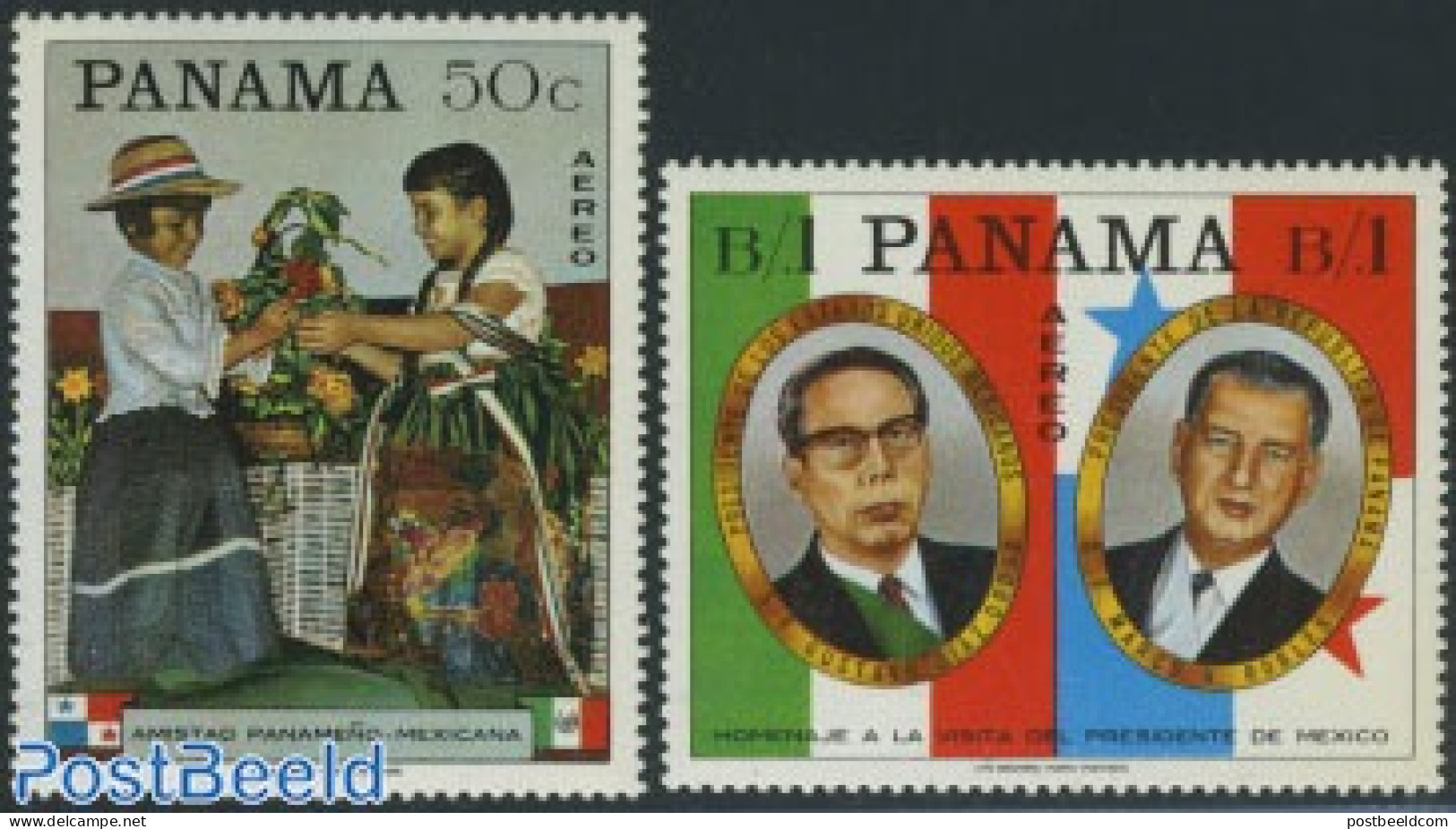 Panama 1968 Mexican Presidential Visit 2v, Mint NH, History - Various - Politicians - Costumes - Kostüme