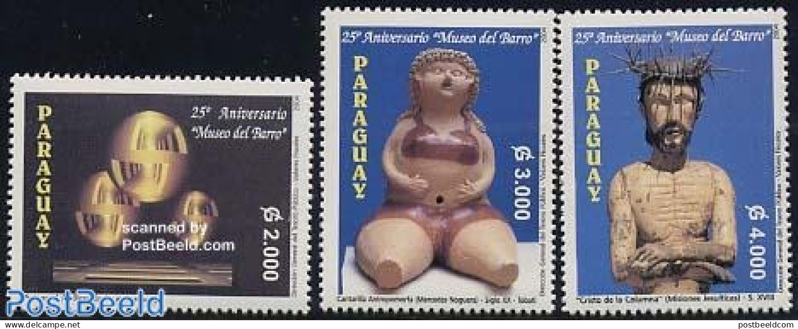 Paraguay 2004 Museo Del Barro 3v, Mint NH, Art - Ceramics - Museums - Porselein