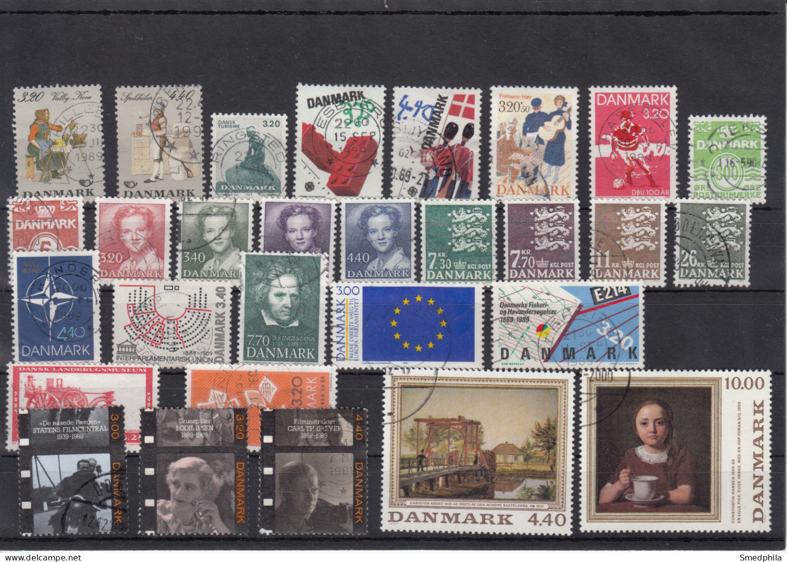 Denmark 1989 - Full Year Used - Années Complètes