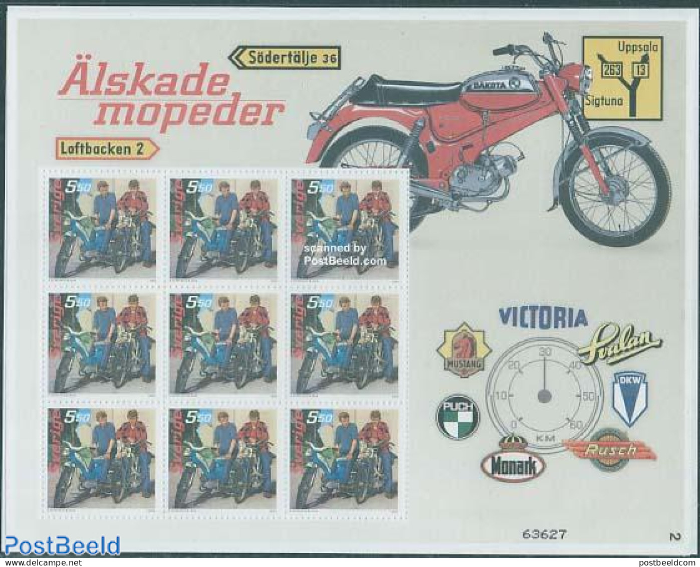 Sweden 2005 Motor Cycles M/s, Mint NH, Transport - Motorcycles - Ongebruikt