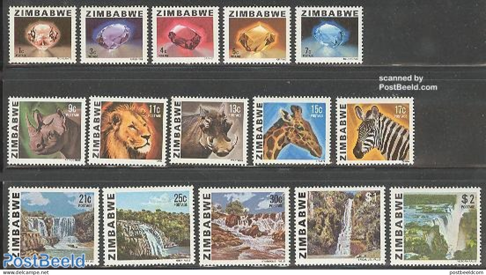 Zimbabwe 1980 Definitives 15v, Mint NH, History - Nature - Geology - Animals (others & Mixed) - Cat Family - Giraffe -.. - Zimbabwe (1980-...)