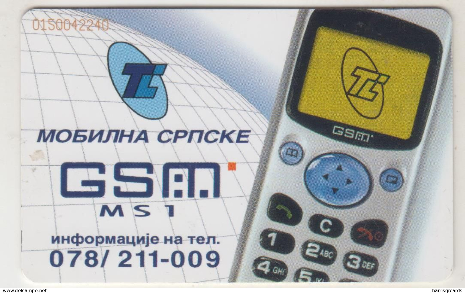 BOSNIA - Republica Srpska Telecard, Gsm Phone, 06/99, 150 U, Tirage 60.000, Used - Bosnia