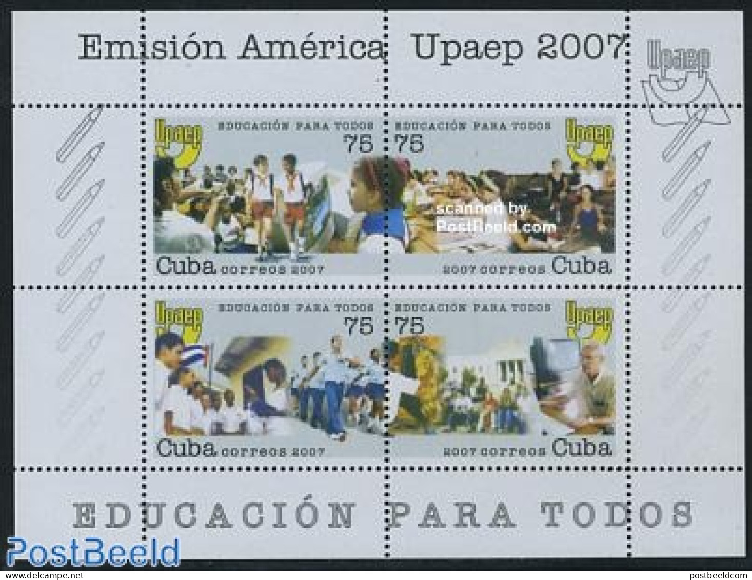Cuba 2007 UPAEP S/s, Mint NH, Science - Education - U.P.A.E. - Unused Stamps