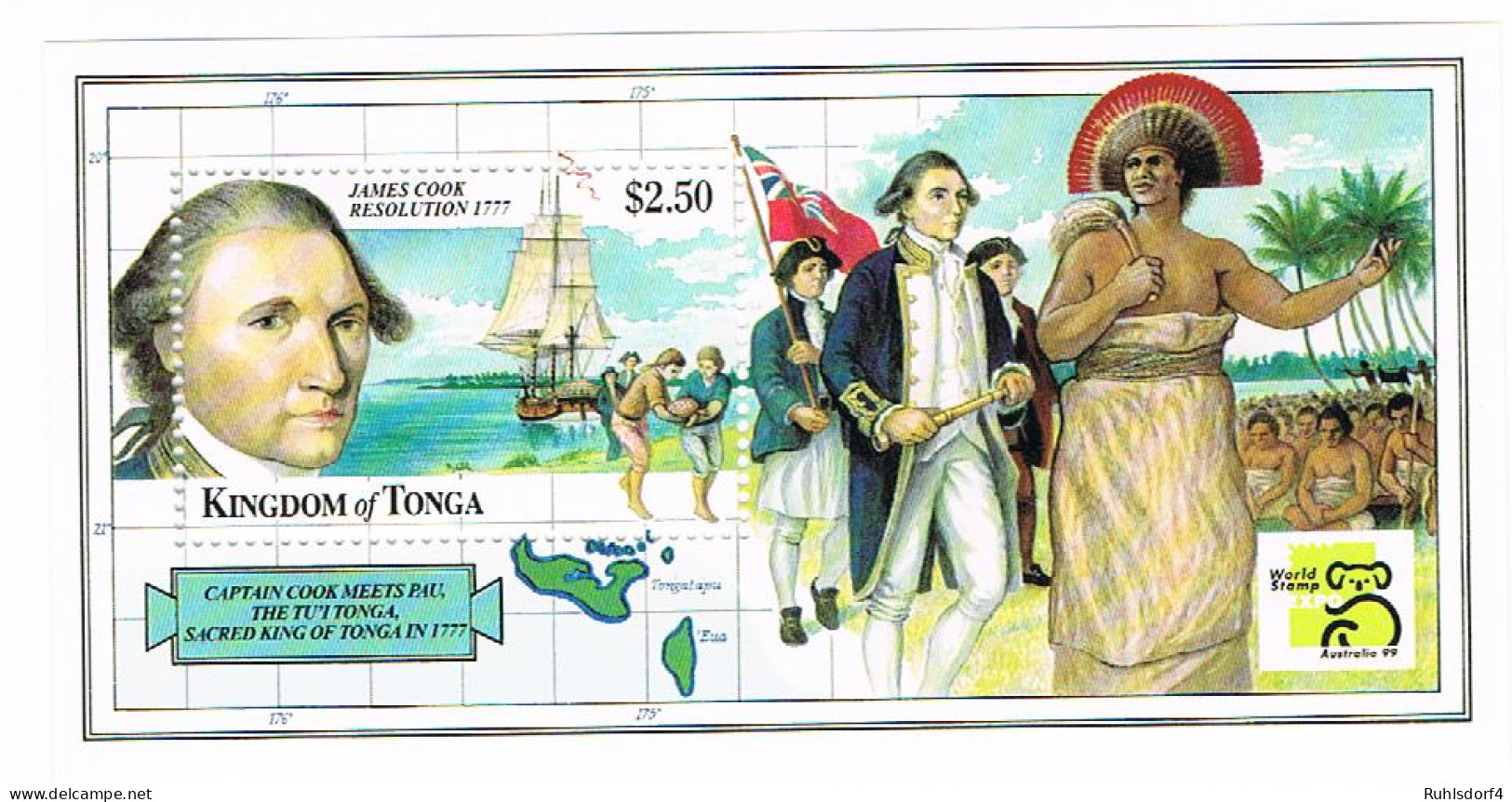 Tonga: Historische Segelschiffe, Entdeckungen; Satz Und Block - Marittimi