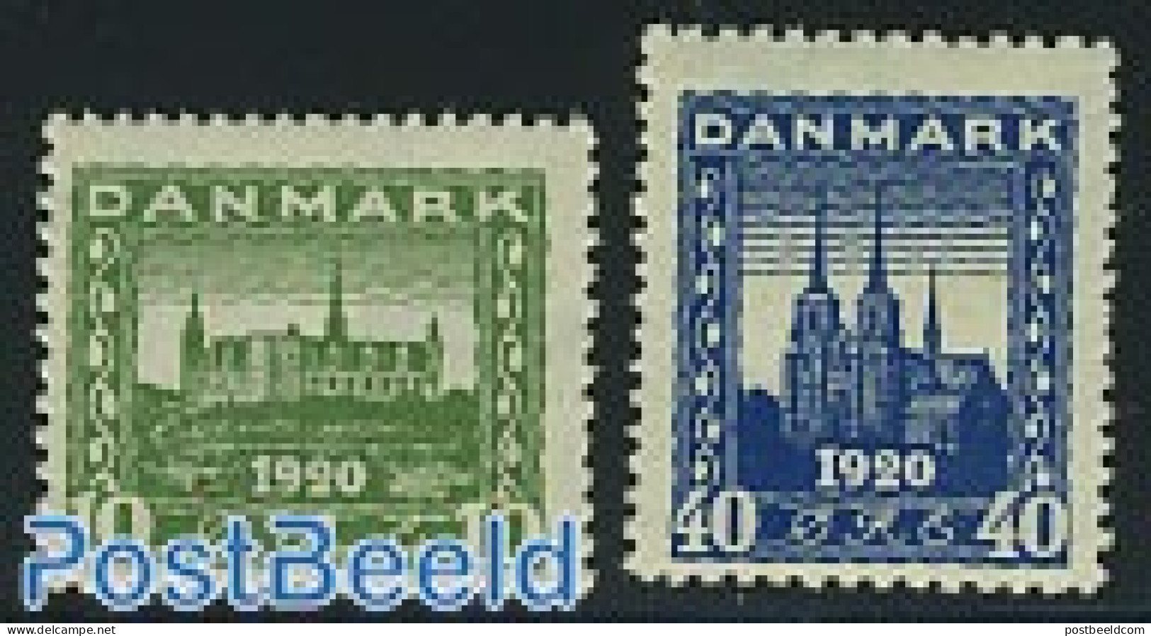Denmark 1921 Definitives 2v, Unused (hinged) - Ongebruikt