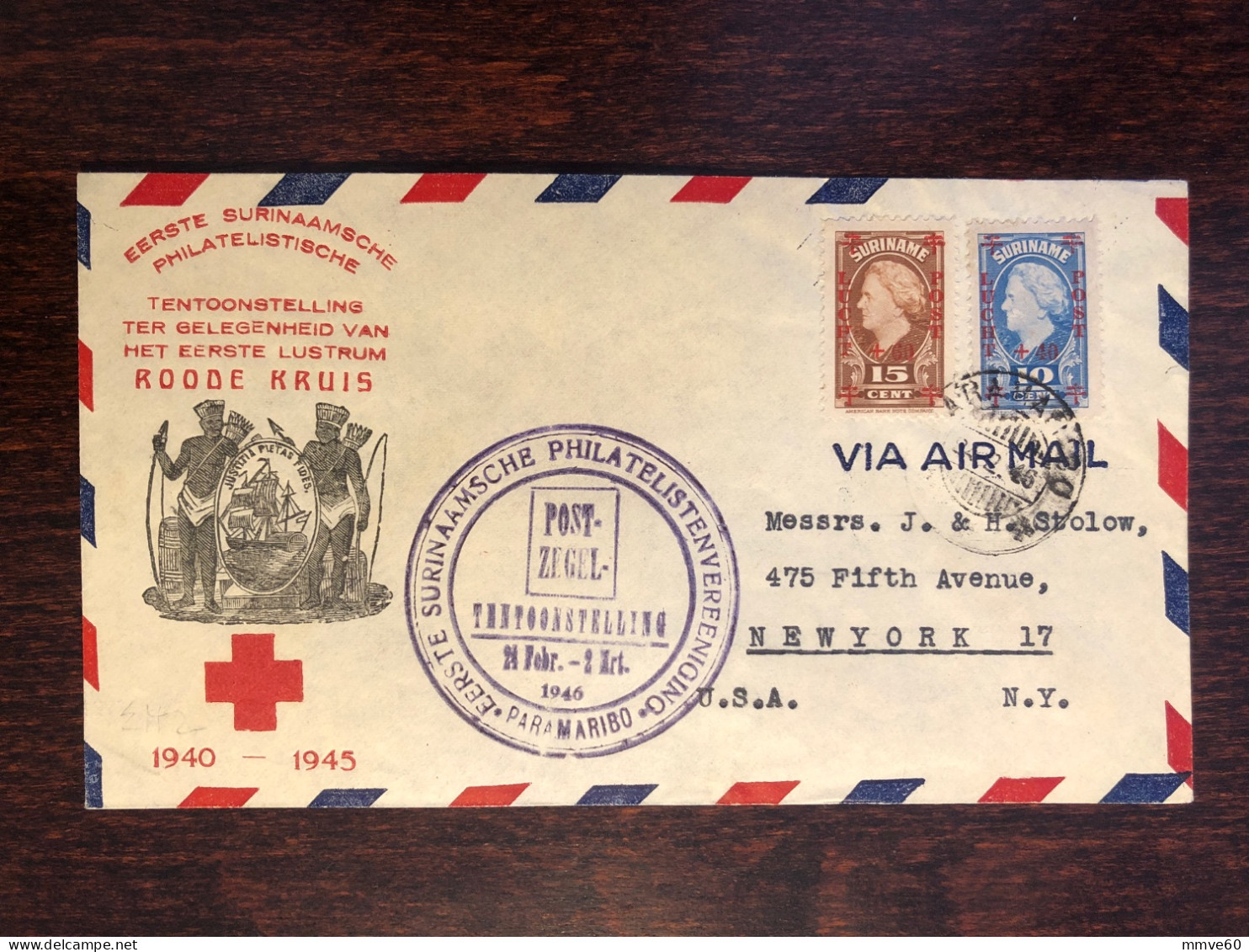 SURINAM FDC COVER 1946 YEAR TUBERCULOSIS RED CROSS HEALTH MEDICINE STAMPS - Surinam ... - 1975