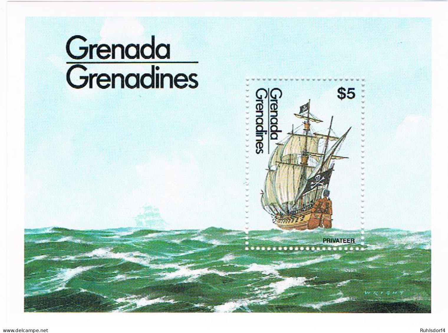 Grenada/Gren.: Schiffe; Satz Und Block - Schiffahrt