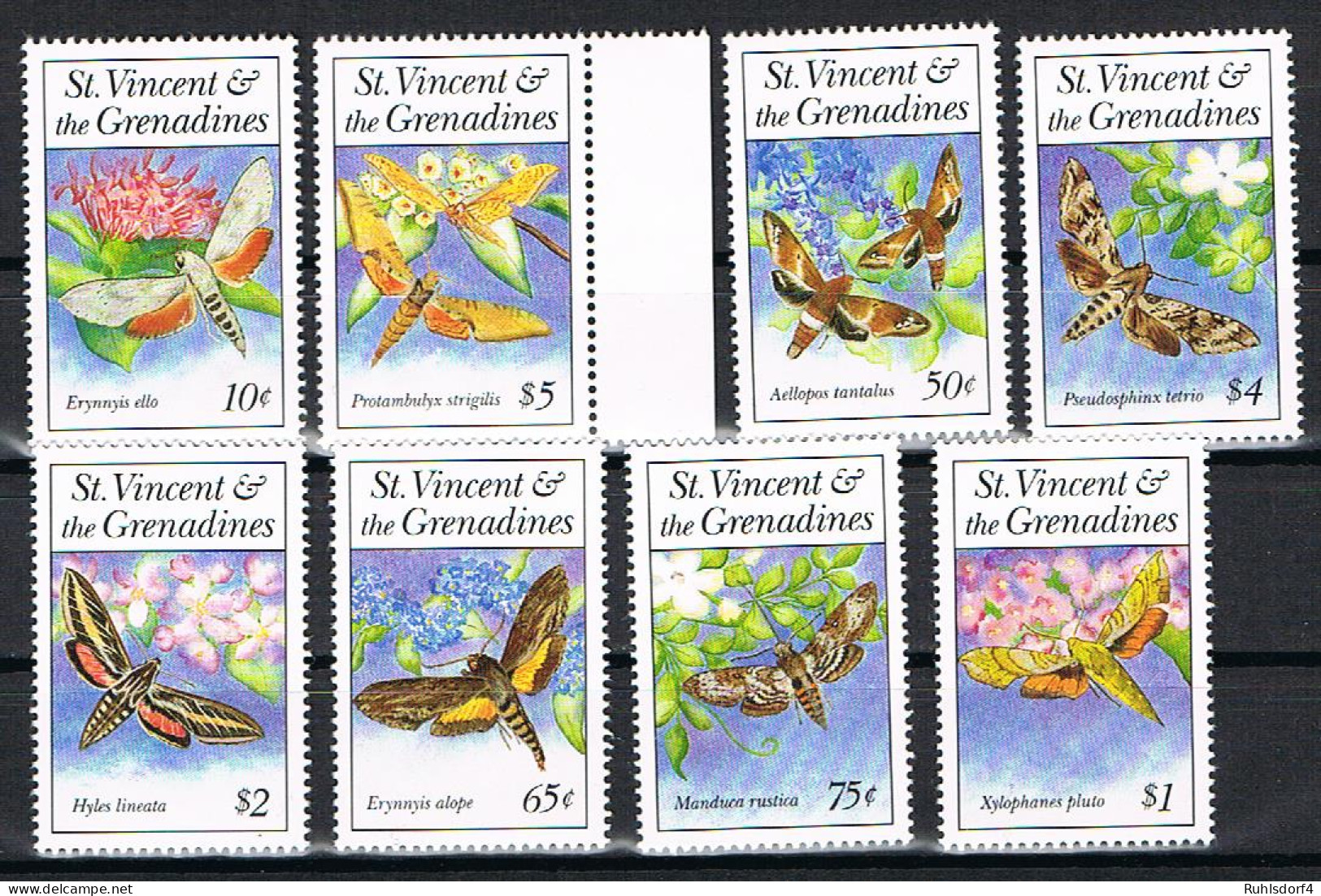 St. Vincent&Gren.: Falter; Satz (8 Werte) Und 2 Blocks - Papillons