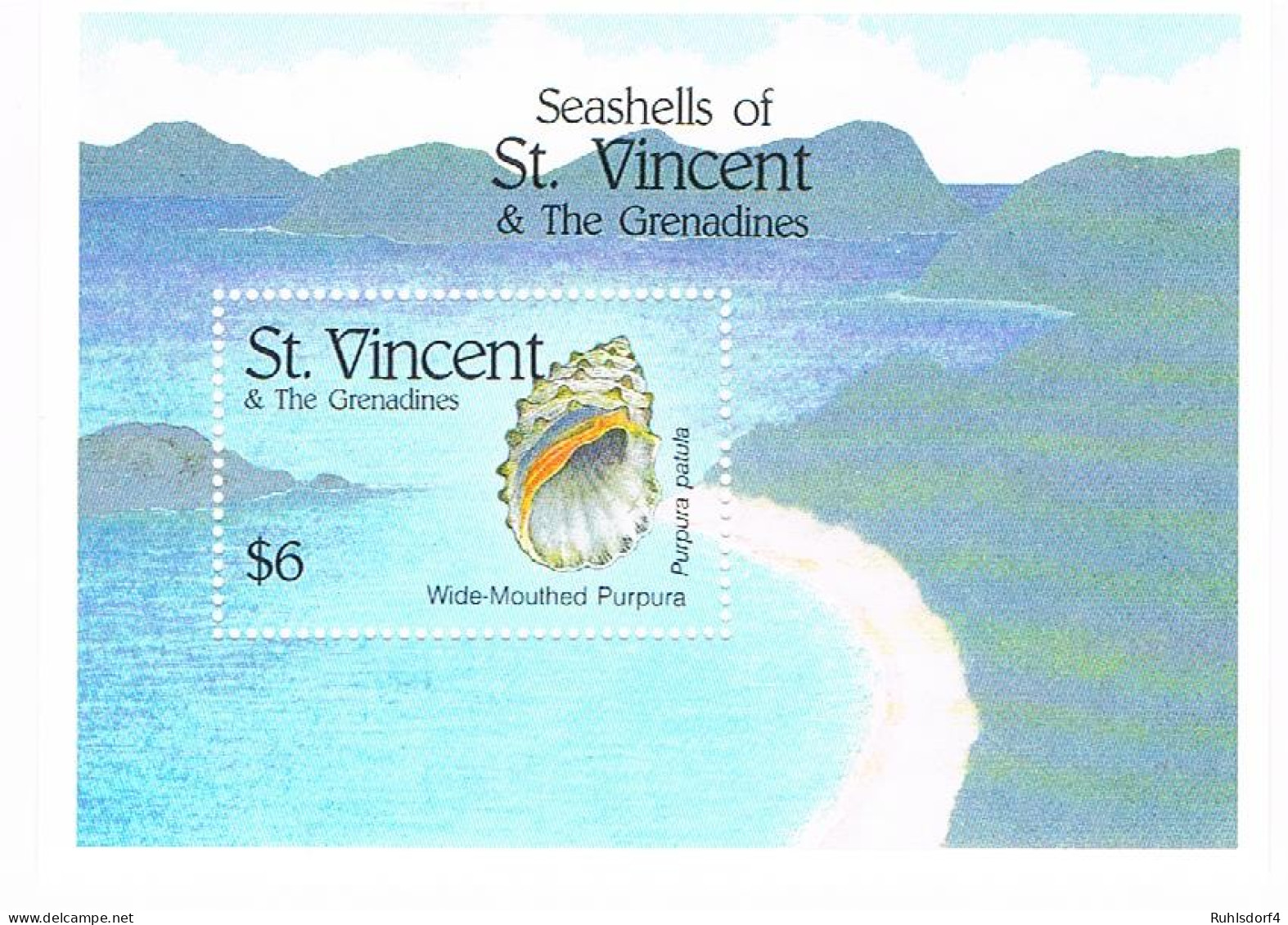 St. Vincent: "Muscheln"; Satz Und 3 Blocks - Crustacés