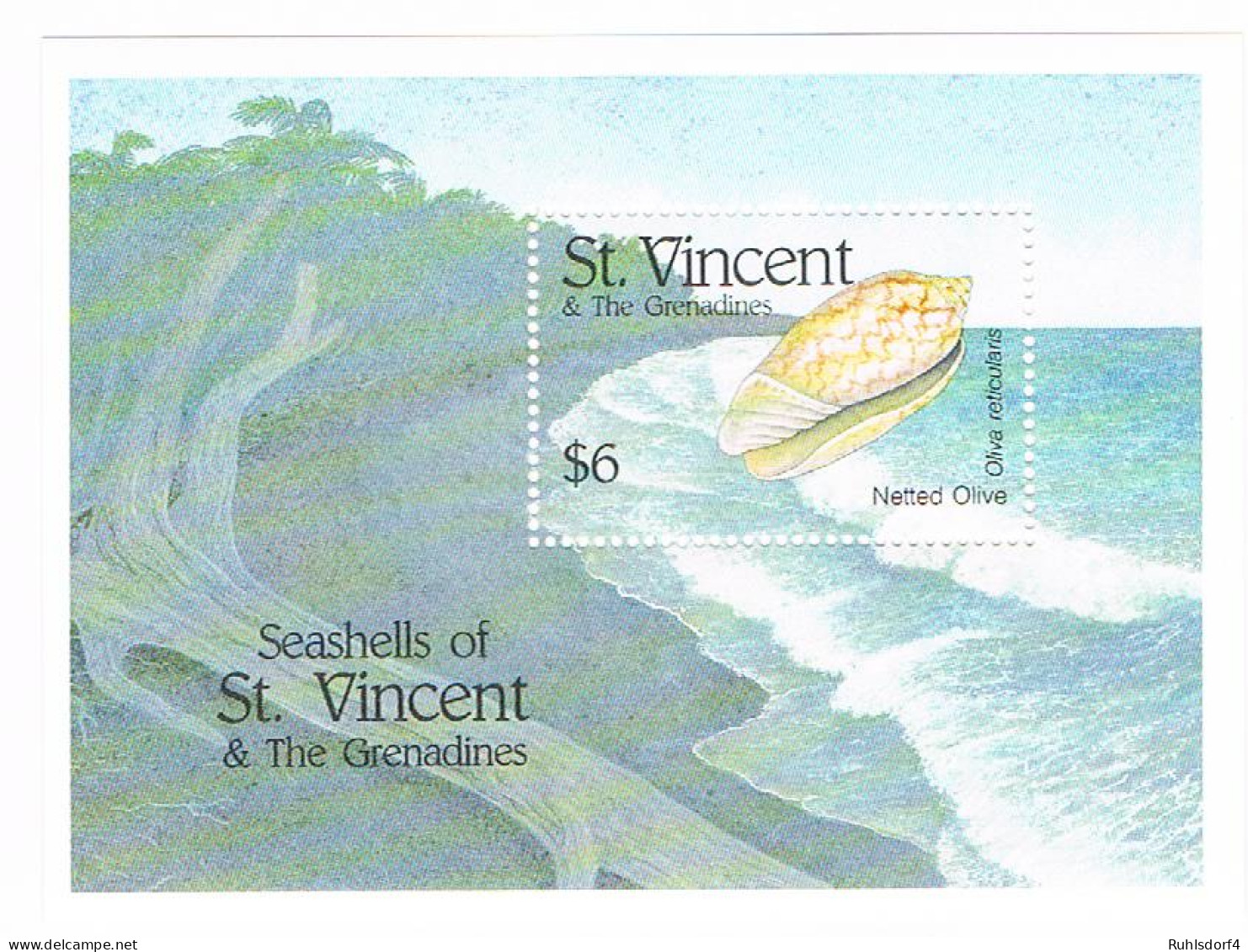 St. Vincent: "Muscheln"; Satz Und 3 Blocks - Crustacés