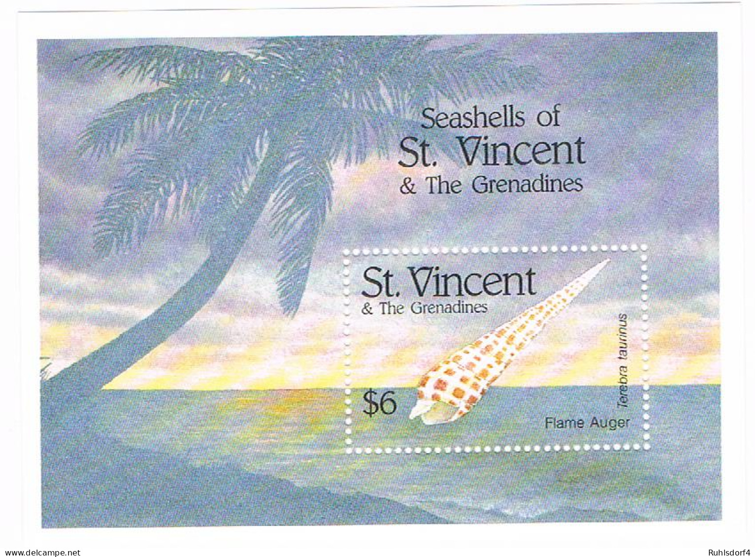 St. Vincent: "Muscheln"; Satz Und 3 Blocks - Crostacei